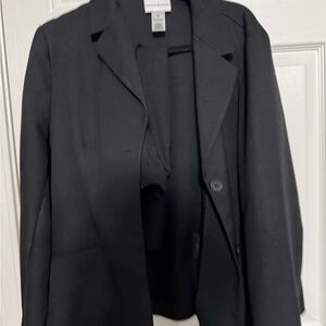 Alfred Dunner Black Blazer Professional Tailored Jacket